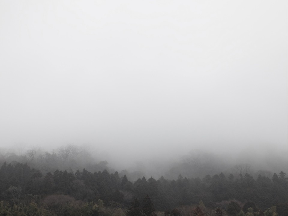 霧と山